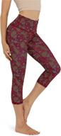 ododos women's yoga capris: high waist, tummy control workout leggings with pocket логотип