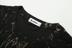 img 2 attached to KLIEGOU Hipster Ripped Hemline Pattern Men's Clothing: Trendy Shirts for Fashion-Forward Males