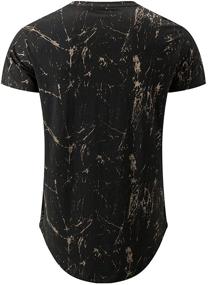 img 3 attached to KLIEGOU Hipster Ripped Hemline Pattern Men's Clothing: Trendy Shirts for Fashion-Forward Males