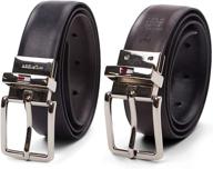 stylish versatility: tommy hilfiger boys' reversible dress belt logo
