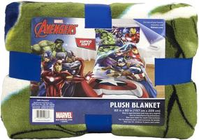 img 1 attached to 🔵 Плед из флиса Marvel Avengers с синим кругом - размер односпальный (62 x 90)