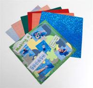 🌈 grafix funky 12x12 holographic adhesive film – pack of 25 sheets in assorted colors logo