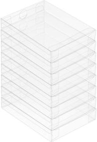 img 4 attached to 📦 50-Pack Clear Plastic Boxes for Greeting Cards and Photos | Transparent Crystal Boxes for Storage | Foldable Design | Protective Cases (A2: 4.53 x 1.02 x 5.91 Inch)