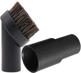 img 4 attached to GIBTOOL Horsehair Brush Vacuum Attachment with 25mm Soft Bristles - Shop Vac Accessories Replacement and Vacuum Hose Adapter (1-1/4 to 1-3/8 Inch)