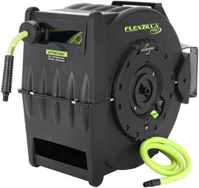 img 4 attached to 🔧 Flexzilla Levelwind Retractable Air Hose Reel - 3/8 in. x 75 ft - Heavy Duty, Lightweight, Hybrid - ZillaGreen | L8306FZ