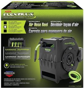 img 3 attached to 🔧 Flexzilla Levelwind Retractable Air Hose Reel - 3/8 in. x 75 ft - Heavy Duty, Lightweight, Hybrid - ZillaGreen | L8306FZ