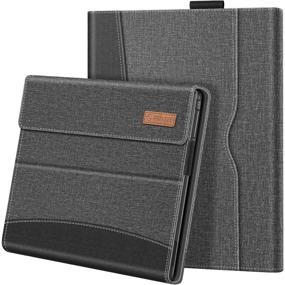 img 4 attached to Fintie Case for Microsoft Surface Pro X (2021/2020/2019) - Versatile Viewing Portfolio Business Cover with Pocket for 13 Inch New Surface Pro X, Gray