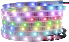 img 4 attached to 🌈 ALITOVE WS2812B LED Strip RGB Light Strip 16.4ft 150 LEDs Individually Addressable Dream Color Digital Programmable LED Tape Lighting Waterproof IP67 DC 5V for Home Bar Decor Lighting