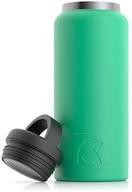 🥤 rtic bottle, 36 oz, mint, double vacuum insulated water bottle, stainless steel for hot and cold drinks, sweat proof thermos, ideal for travel, hiking, and camping логотип