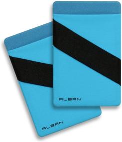 img 4 attached to Secure and Stylish Alban Credit Card Holder with RFID Blocking for Cell Phones - Convenient 2 Pack (Blue)