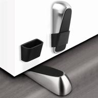 🚪 aimaxinke 2021 heavy duty door stopper (2 pack) - strong wedge, high-quality zinc alloy and rubber construction - universal fit for doors and floors - includes 2 wall protectors logo