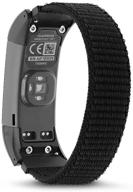 🏋️ duigong sport mesh strap: compatible replacement for garmin vivosmart hr/hr+ plus tracker & approach x40 - black large logo