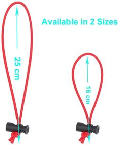 img 3 attached to Red Extra Thick Elastic Cable Tie and Organizer by Foto&amp;Tech - Adjustable Cable Strap Toggle Tie for Effective Cable Management, Tangle-Free Solution - (5X 16CM+5X 25CM)