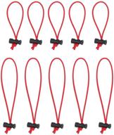 red extra thick elastic cable tie and organizer by foto&amp;tech - adjustable cable strap toggle tie for effective cable management, tangle-free solution - (5x 16cm+5x 25cm) logo