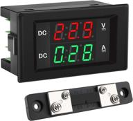 ⚡️ drok dc 4.5-100v led voltage current display - digital voltmeter ammeter multimeter panel for automotive motor battery - 0-50a volt tester meter amp detector - voltage amperage monitor gauge logo