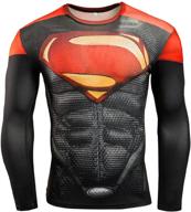 🦸 jack cordee men's long sleeve superman shirt - 3d compression print, size runs small (order two sizes up) логотип