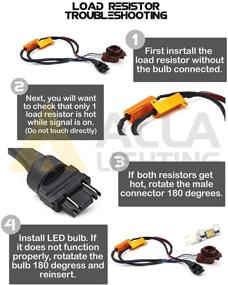 img 1 attached to Alla Lighting 3157 3057 T25 50W 6Ohm Error Free LED Lights Load 💡 Resistor Adapter for Fixing Flashing Fast Blinking Canbus, Upgrading LED Turn Signal Blinker Light Lamps