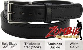img 3 attached to Black Leather Zombie Distressed Premium Men's Accessories