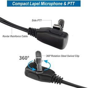 img 1 attached to 📞 abcGoodefg Two Way Radio Earpiece Headset: Covert Acoustic Tube Walkie Talkie Headset with PTT Mic for Kenwood, Puxing, Wouxun, Baofeng, UV5R 888S Retevis H-777