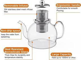 img 1 attached to 🍵 IngeWare Stainless Steel Removable Infuser with Non-Drip Design