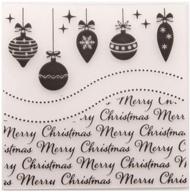 🎄 christmas baubles balls bells ornament plastic background embossing folders for card making, scrapbooking, and paper crafts logo