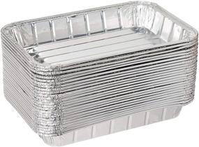 img 4 attached to 🍽️ Premium Pack of 20 Disposable Aluminum Foil Toaster Oven Pans - BPA Free, Ideal for Small Cakes or Personal Quiche, 8 1/2" x 6