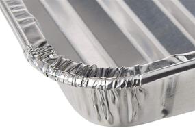 img 1 attached to 🍽️ Premium Pack of 20 Disposable Aluminum Foil Toaster Oven Pans - BPA Free, Ideal for Small Cakes or Personal Quiche, 8 1/2" x 6