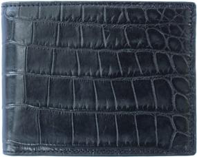 img 4 attached to 🦜 Authentic Ostrich Leather Bifold Wallet - Must-Have Men's Accessory