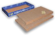 🐱 double wide corrugated cardboard lounger & scratcher for cats - reversible & flat surface logo