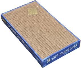 img 2 attached to 🐱 Double Wide Corrugated Cardboard Lounger & Scratcher for Cats - Reversible & Flat Surface