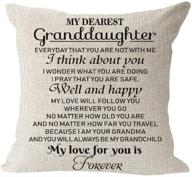 dearest granddaughter forever decorative pillowcase logo