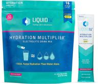 🍹 liquid i.v. hydration multiplier - passion fruit electrolyte drink mix: convenient single-serving stick for optimal hydration, non-gmo logo