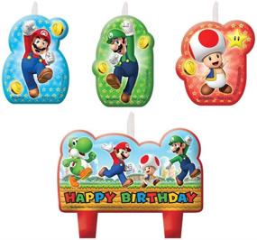 img 1 attached to 🎂 Super Mario Bros. Birthday Candle Set - Pack of 4