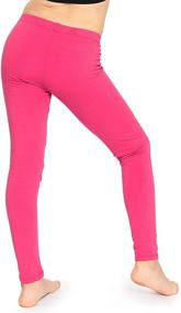 img 2 attached to 👖 Girls' Stretch Comfort Footless Leggings in Cotton Blend - Clothing and Leggings