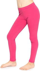 img 4 attached to 👖 Girls' Stretch Comfort Footless Leggings in Cotton Blend - Clothing and Leggings