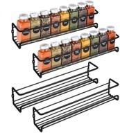 🧂 space-saving gaiatop wall spice rack: stackable spice organizers with hooks for kitchen and pantry storage logo