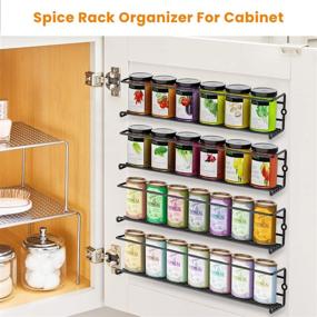 img 2 attached to 🧂 Space-Saving GAIATOP Wall Spice Rack: Stackable Spice Organizers with Hooks for Kitchen and Pantry Storage