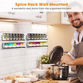 img 3 attached to 🧂 Space-Saving GAIATOP Wall Spice Rack: Stackable Spice Organizers with Hooks for Kitchen and Pantry Storage