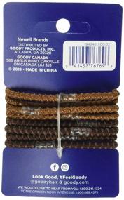 img 2 attached to 👱 Goody SlideProof Silicone Hair Tie Elastics, Brunette, 8-count - Secure and Stylish Hold for Brunette Hair (1942461)