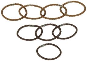 img 4 attached to 👱 Goody SlideProof Silicone Hair Tie Elastics, Brunette, 8-count - Secure and Stylish Hold for Brunette Hair (1942461)