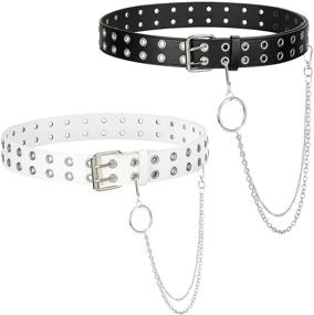 img 4 attached to Grommet Detachable Chain Double Women's Accessories for Belts