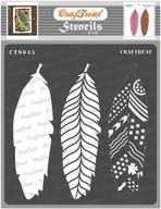 craftreat layered feather stencils: versatile art and craft stencils for painting on various surfaces - feathers - 6x6 inches - reusable diy stencil template logo