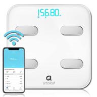 📊 arboleaf smart scale for body weight - bathroom scale with digital display for weight and fat analysis, wi-fi & bluetooth connectivity, smartphone app integration, 14 comprehensive body metrics, wireless cloud storage, data tracking for unlimited users, bmi & bmr calculation logo