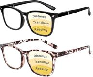 👓 multifocal reading glasses for women and men - blue light blocking, anti eye strain/glare/uv filter - computer reader glasses logo