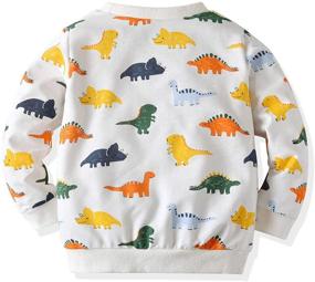 img 3 attached to Dinosaur Crewneck Sweatshirt T Shirts Cartoon