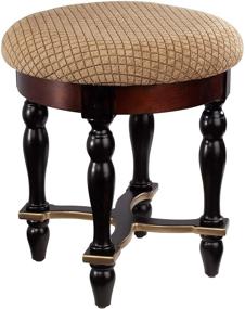 img 1 attached to Optimized: Design Toscano Grand Duchess Vanity Stool - 17 Inch, Walnut Finish