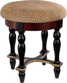 img 4 attached to Optimized: Design Toscano Grand Duchess Vanity Stool - 17 Inch, Walnut Finish