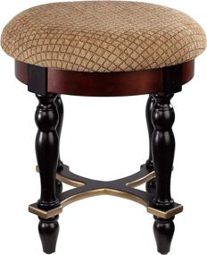 img 3 attached to Optimized: Design Toscano Grand Duchess Vanity Stool - 17 Inch, Walnut Finish