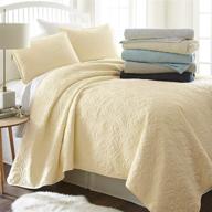 simply soft quilted coverlet patterned bedding 标志