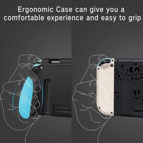 img 1 attached to 📱 Switch Protective Case: Dockable Cover, Silicone Grip, Anti-Scratch & Shock-Absorption TPU (Green/Blue)